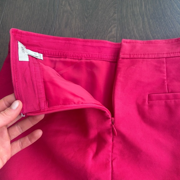 J. Crew Vibrant Coral Mini Skirt with Gold Buttons - Picture 5 of 6